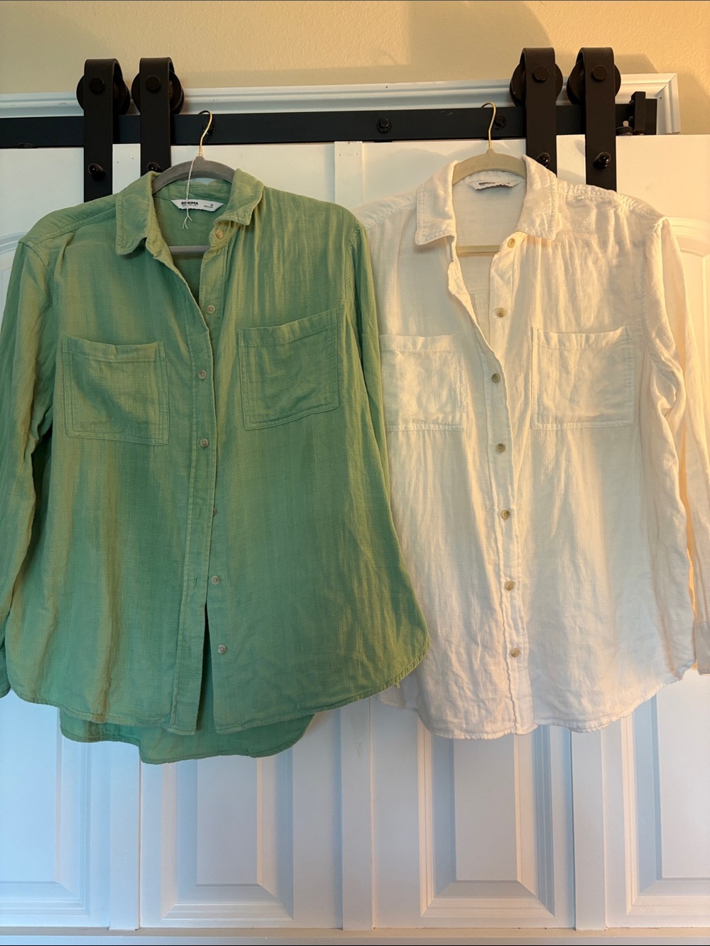2 Sonoma Green Button-Down Shirt for women